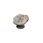 034-2529/1/BF. πολυθρόνα φωλιά περιστρεφόμενη wicker γκρι